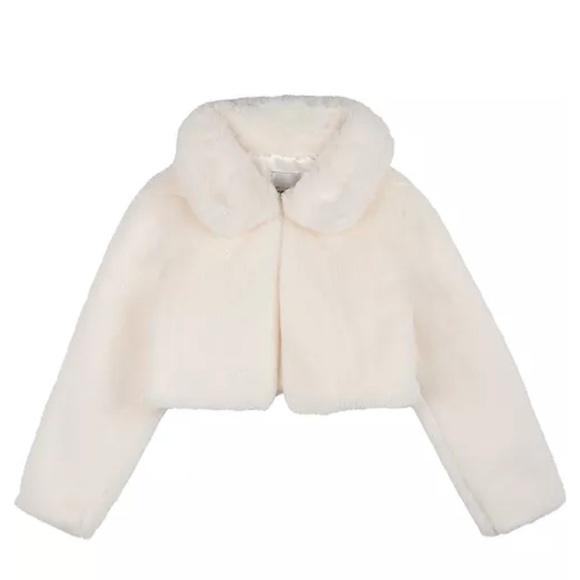 Rare Editions Faux Fur Girls Jacket Size 10 - Picture 1 of 5